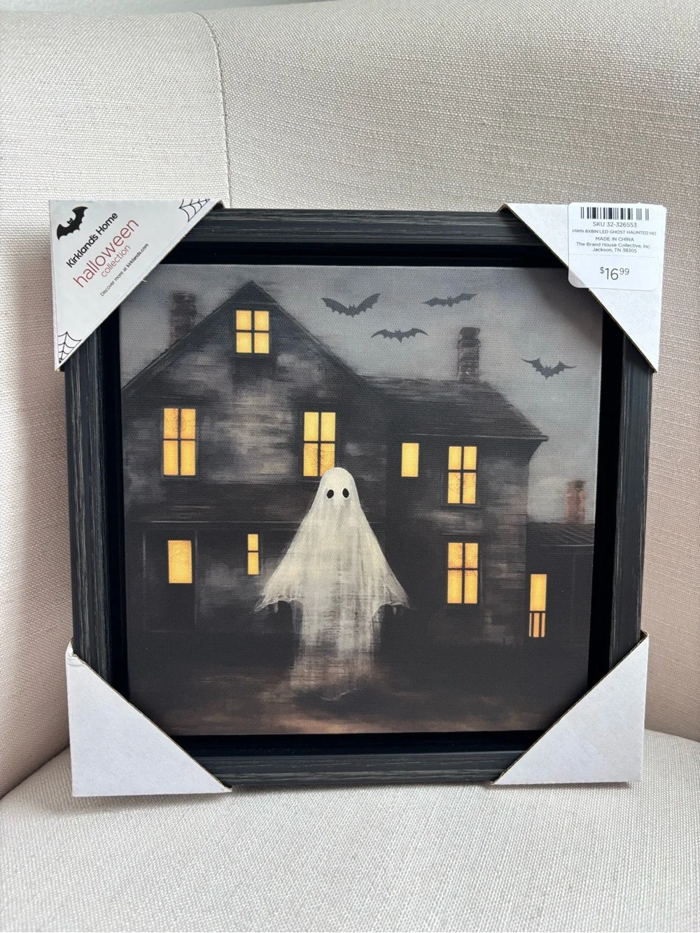 Kirkland's Home Halloween LED Ghost Haunted House Wall Art